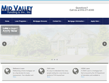 Tablet Screenshot of midvalleyhomeloans.com